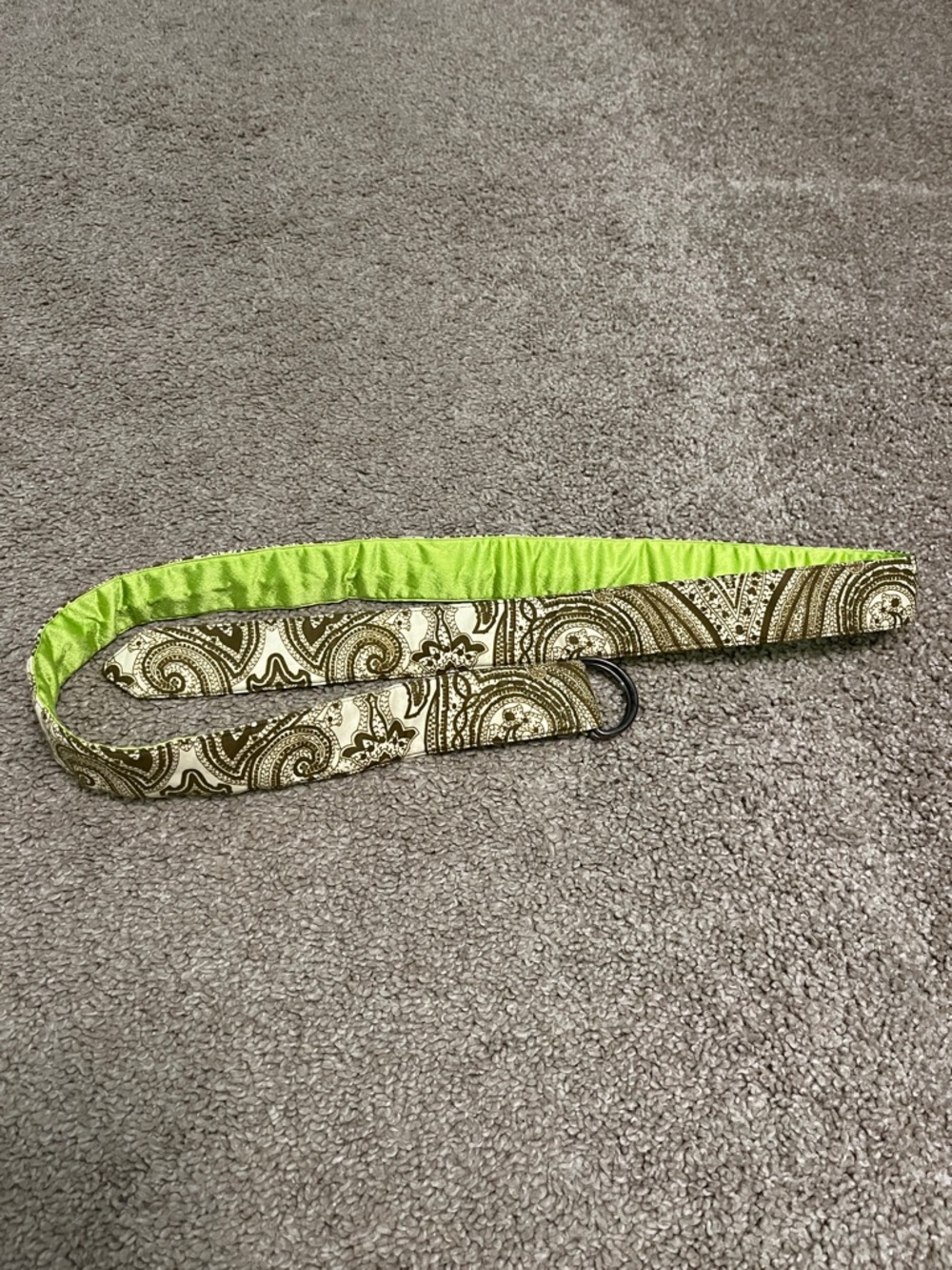 Robert Graham Reversible Paisley and Lime Green D-Ring Belt